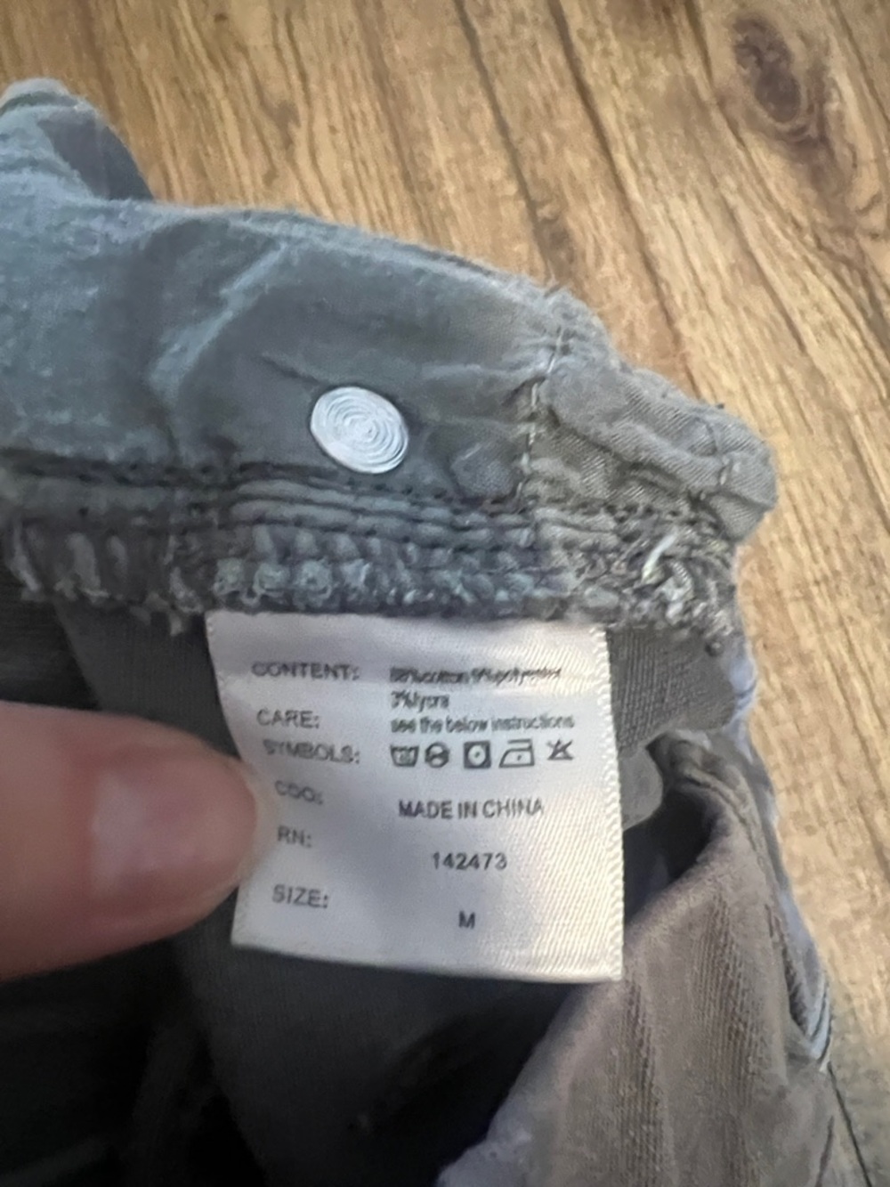Grace & Lace Distressed High-Waist Gray Jean Shorts - Picture 3 of 4